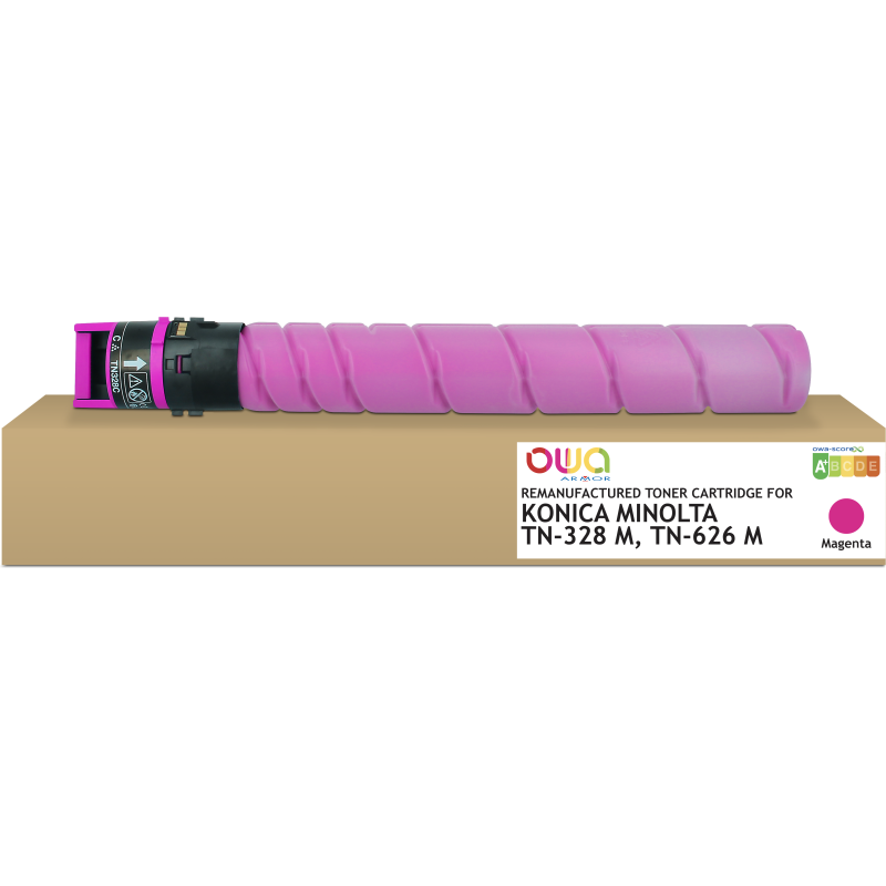 Toner remanufacturé OWA - standard - Magenta - pour KONICA MINOLTA TN-328M, TN-626M