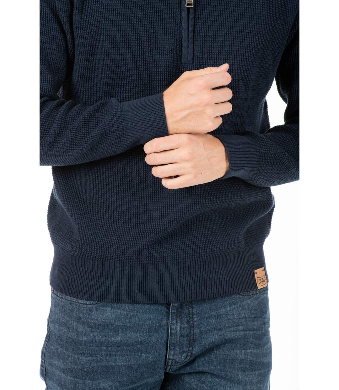 Pullover col camionneur zippé ENZO NOIR