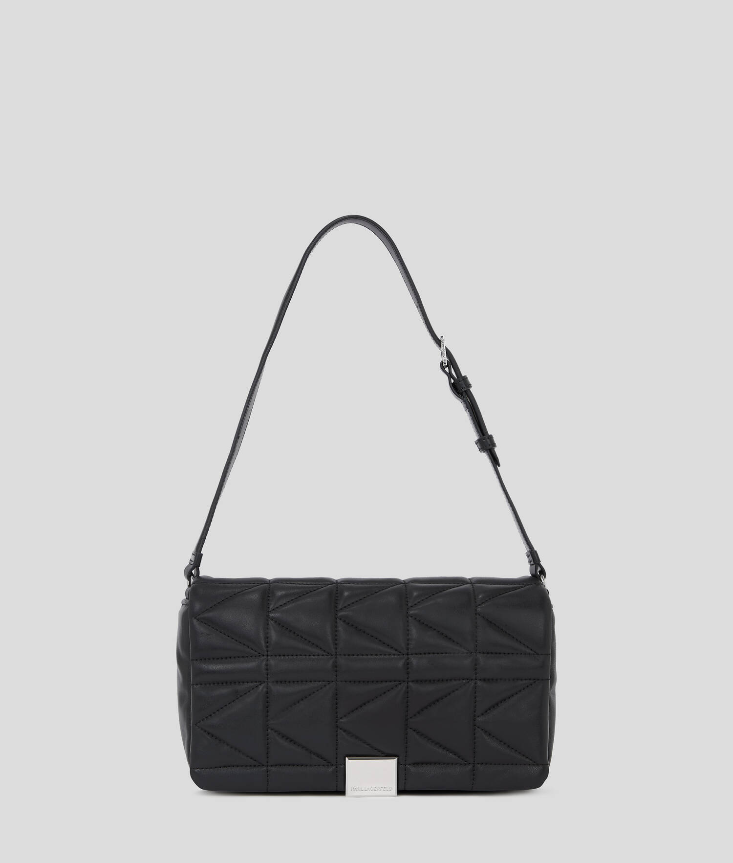 SAC PORTÉ ÉPAULE DE TAILLE MOYENNE K/KUILT - Noir-Nickel