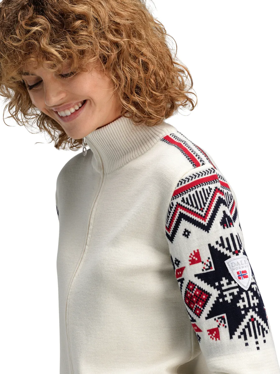 Dale of Norway Varberg Feminine Jacket Offwhite Marine Raspberry