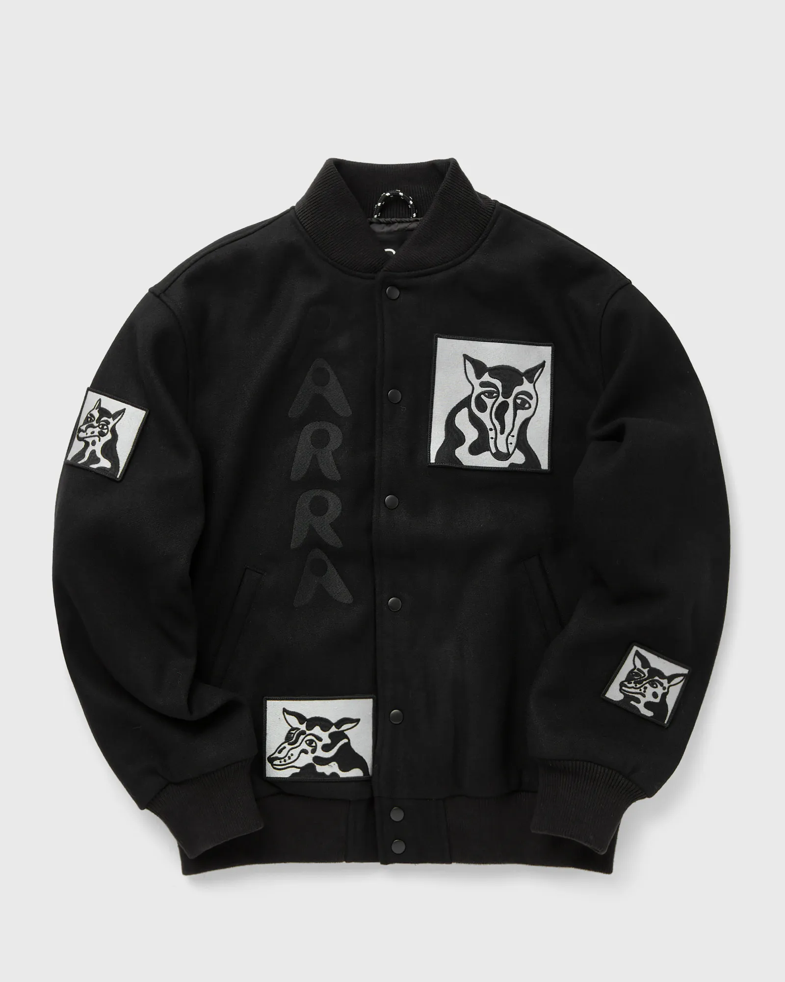 By Parra dog faced varsity jacket