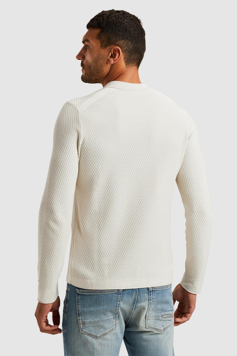 Cast Iron ecru heren polo