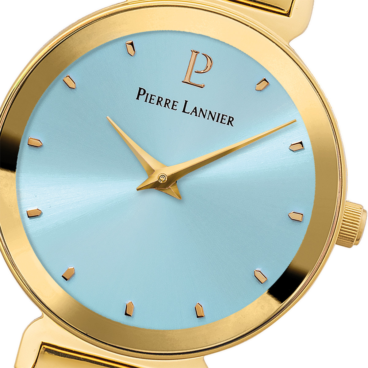 Montre PIERRE LANNIER ligne pure femme bracelet acier doré jaune