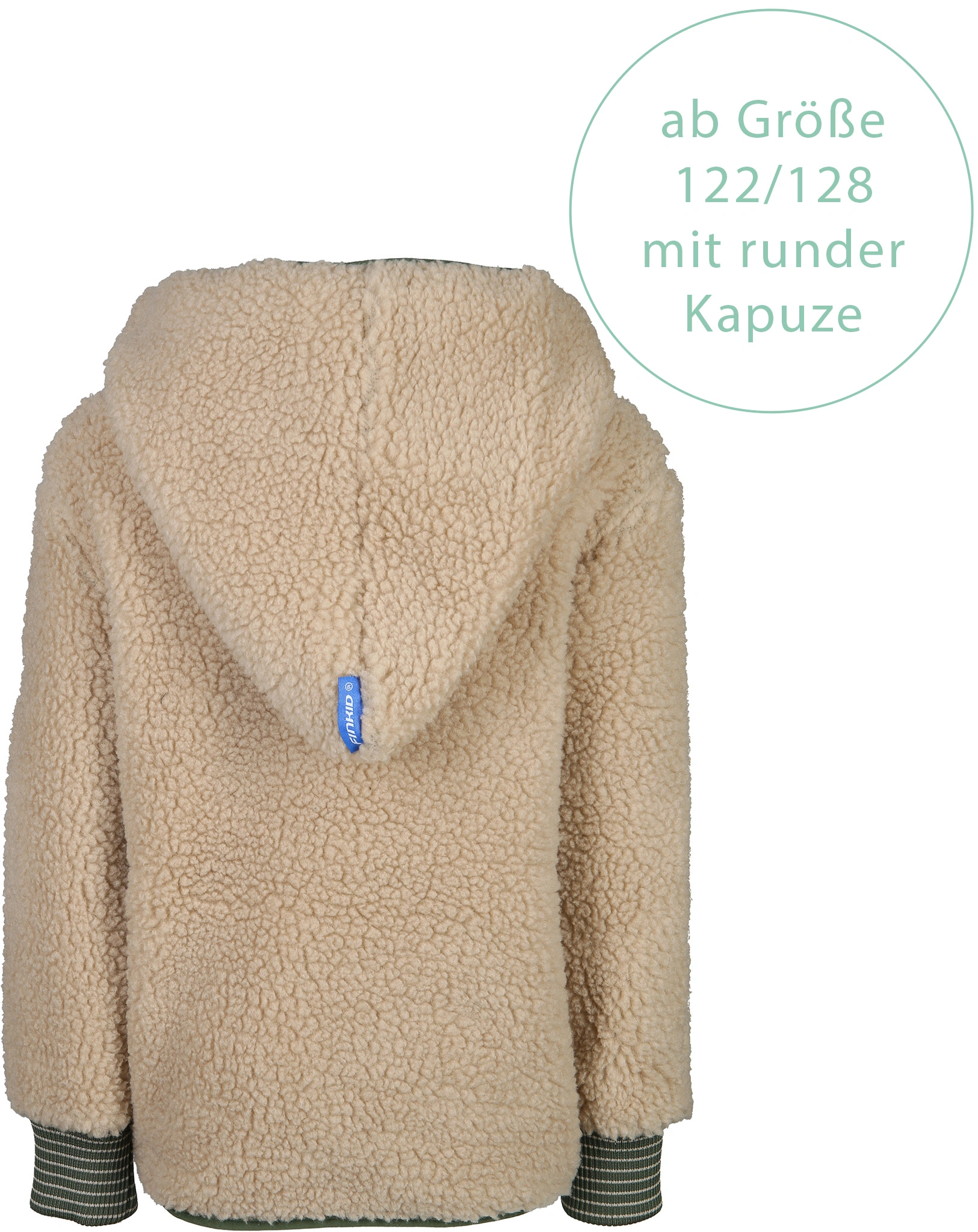 Teddy-Fleecejacke TONTTU NALLE in pebble/bronze green