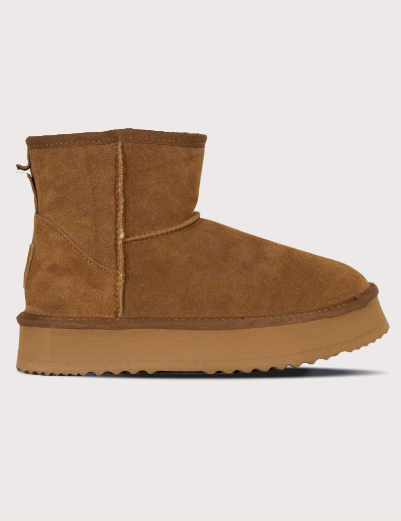 KELARA BOTTINES HAUTES EFFET DAIM CAMEL
