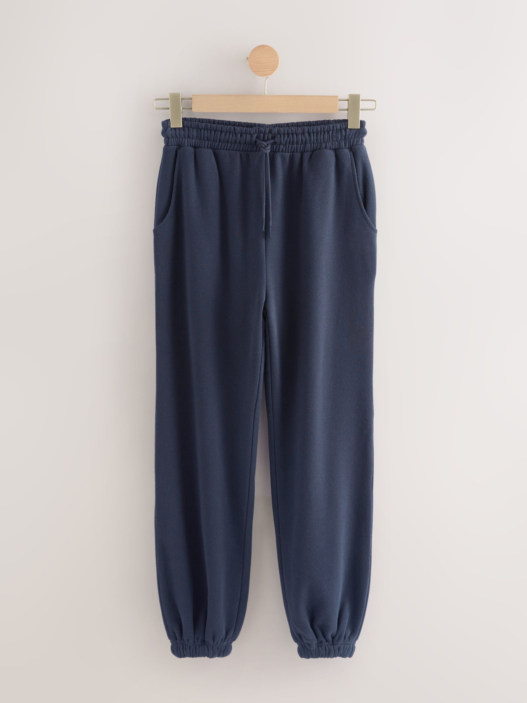 Marineblauw - Essentiële jersey joggingbroek met manchetten
