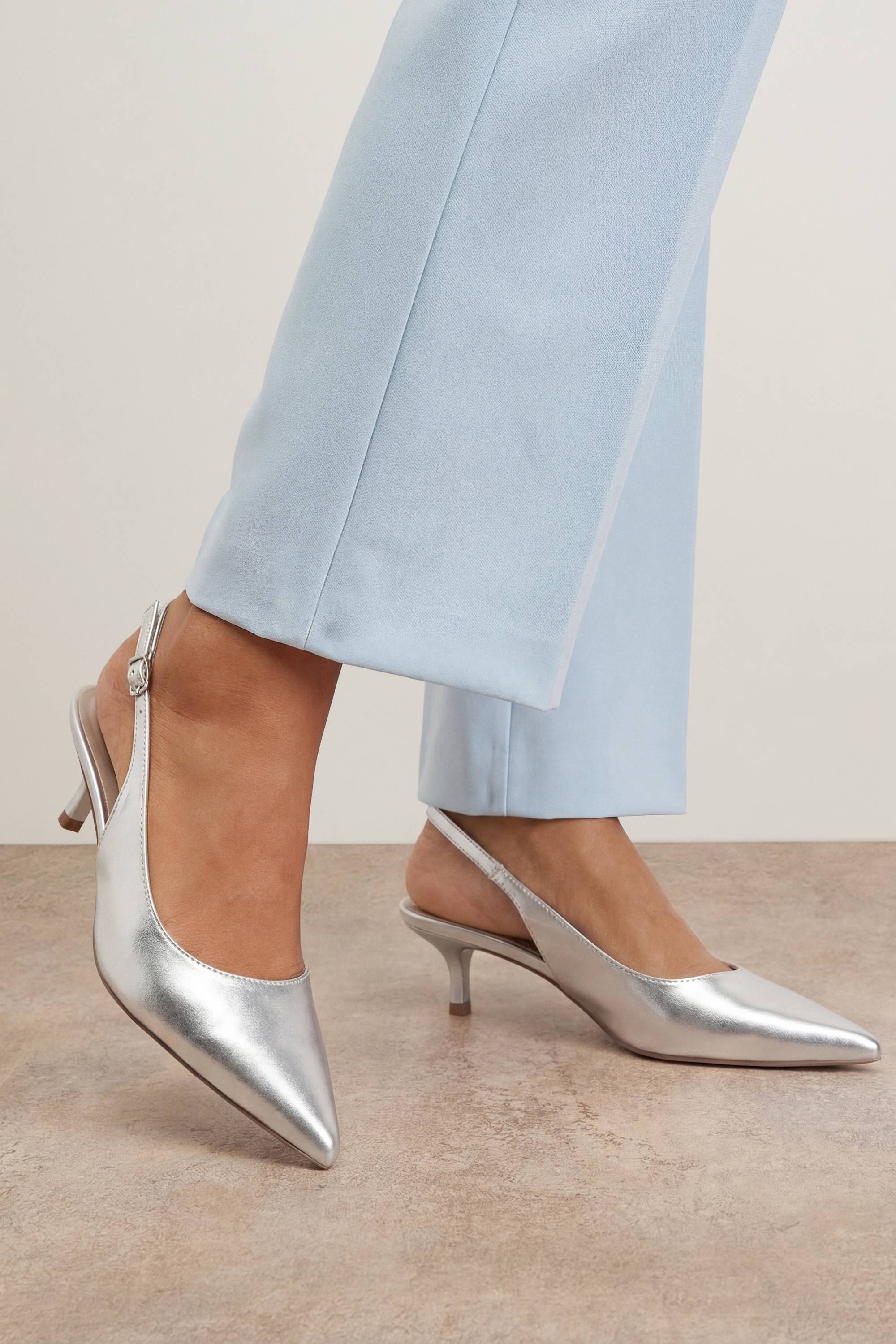 Oasis Escarpins Jess À Bride Arrière En Synthétiquecuir Métallisé À Petit Talon