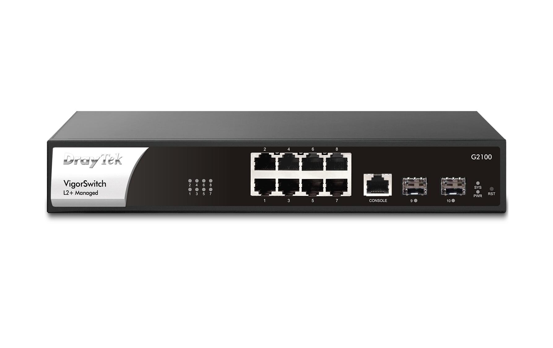 Switch VigorSwitch G2100 10 Port<br>10-Port Layer 2+ Managed Gigabit-Switch