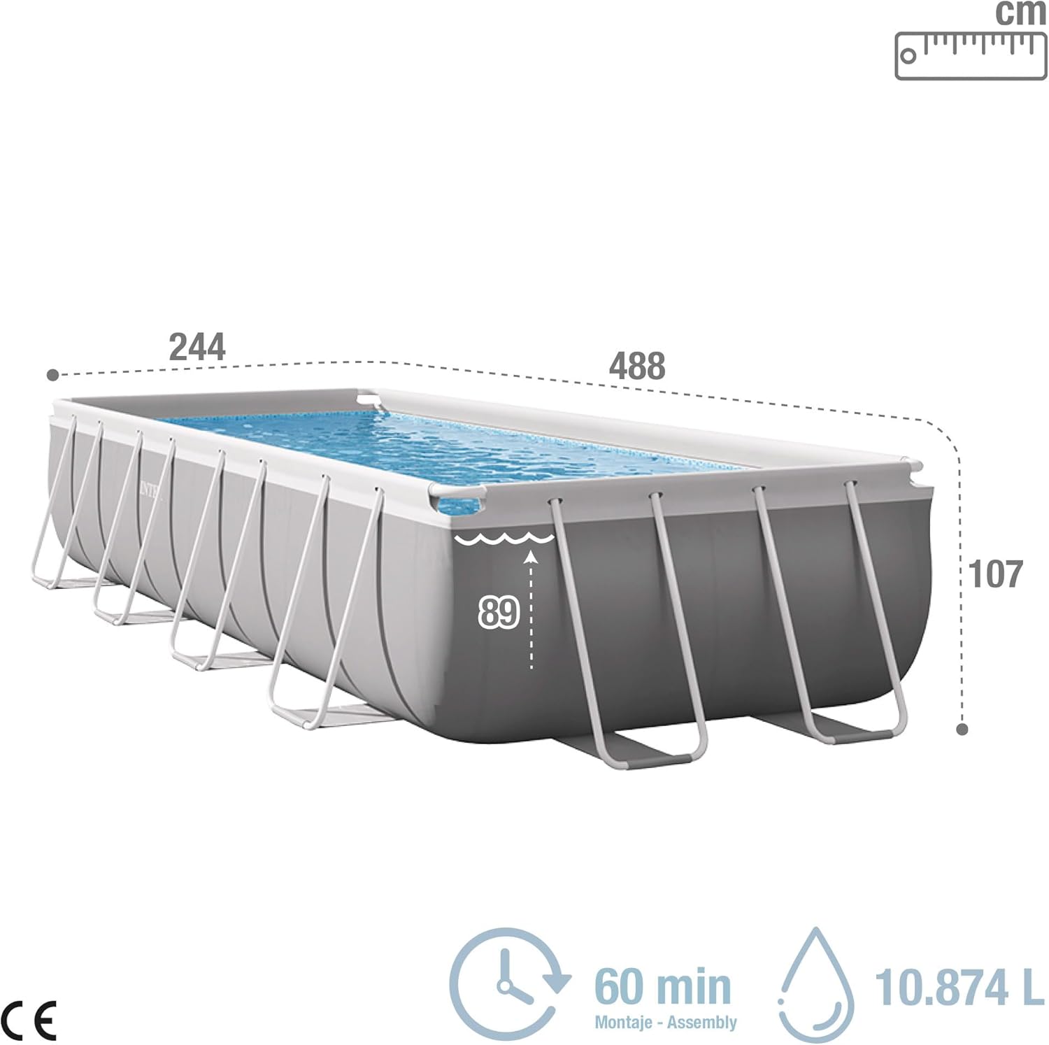 16Ft X 8Ft X 42In Prism Frame Rectangular Pool Set