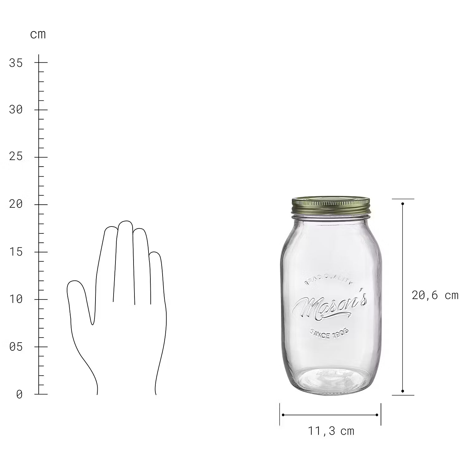 MASON'S Aufbewahrungsglas 6er-Set