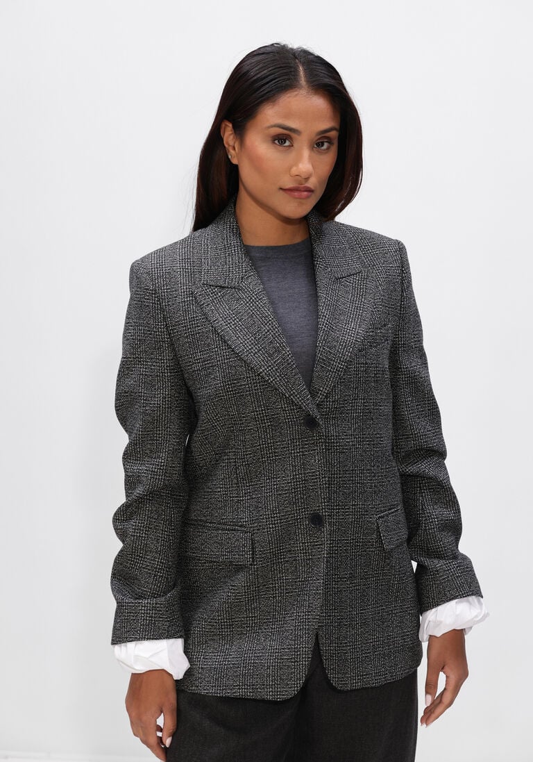 grijze dorothee schumacher blazers graphic elegance jacket