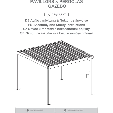 Matterhorn pergola 306x306 cm - antracit
