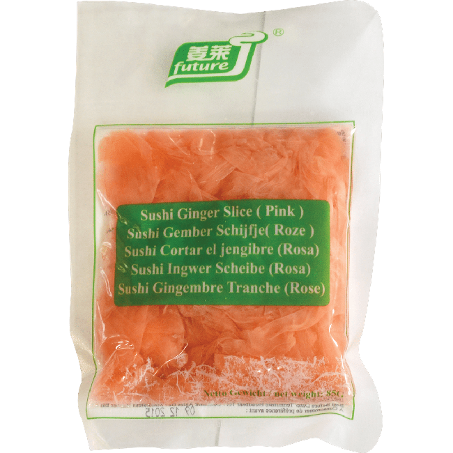 Future Gepekelde Sushi Gember Schijfjes Roze 85g