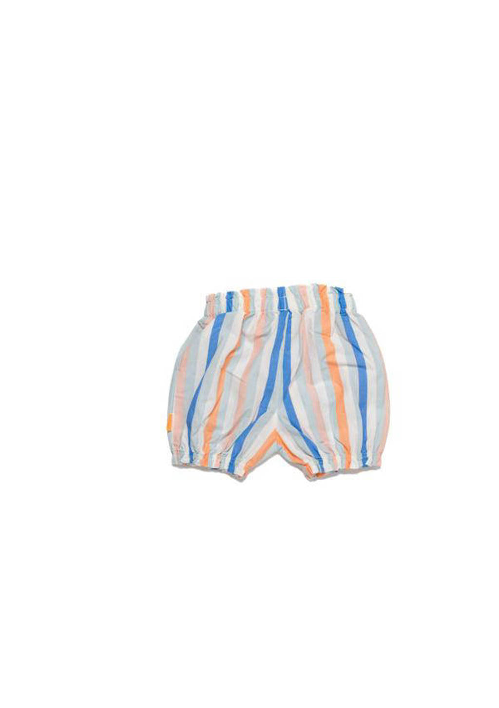 BESS baby gestreepte regular fit short blauw/oranje/groen/wit