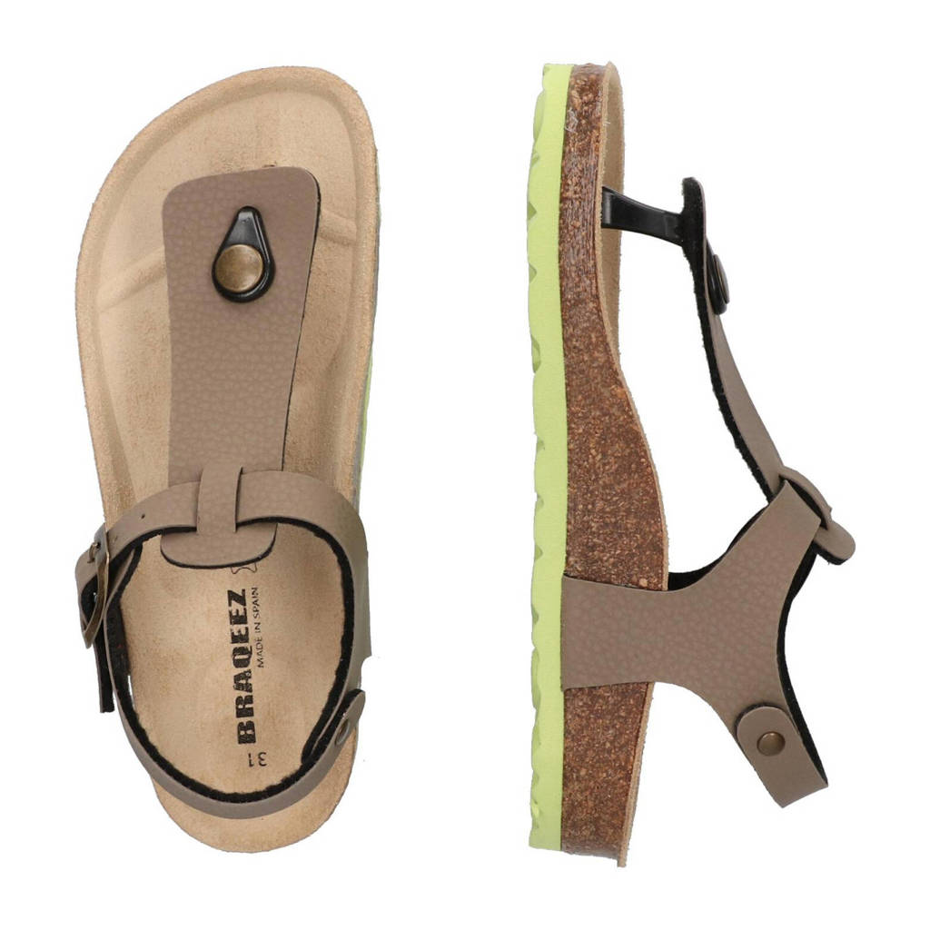 Braqeez Sammy Spainsandalen taupe