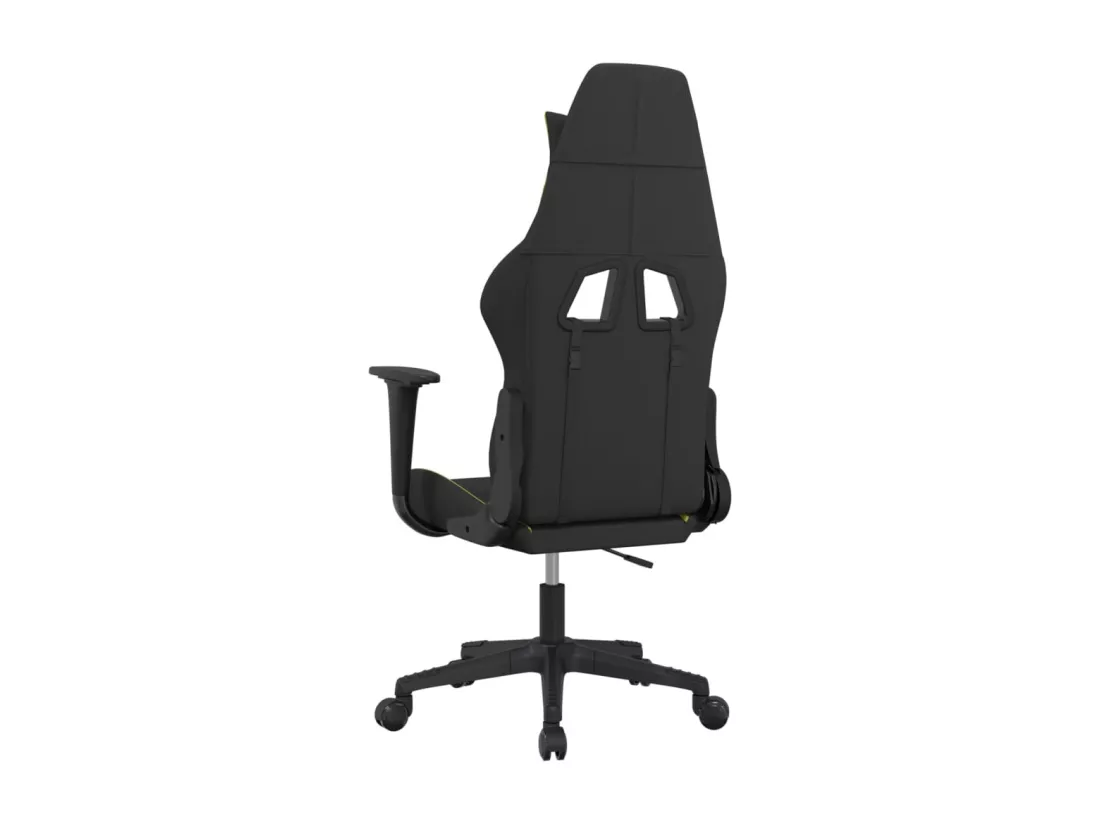 Chaise de jeu de massage Noir et vert clair Tissu