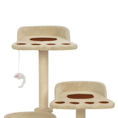 Poste arranhador bege para gatos