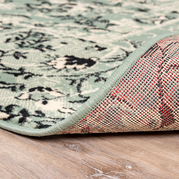 Vintage vloerkleed - Wonder Patchwork Groen/Zwart