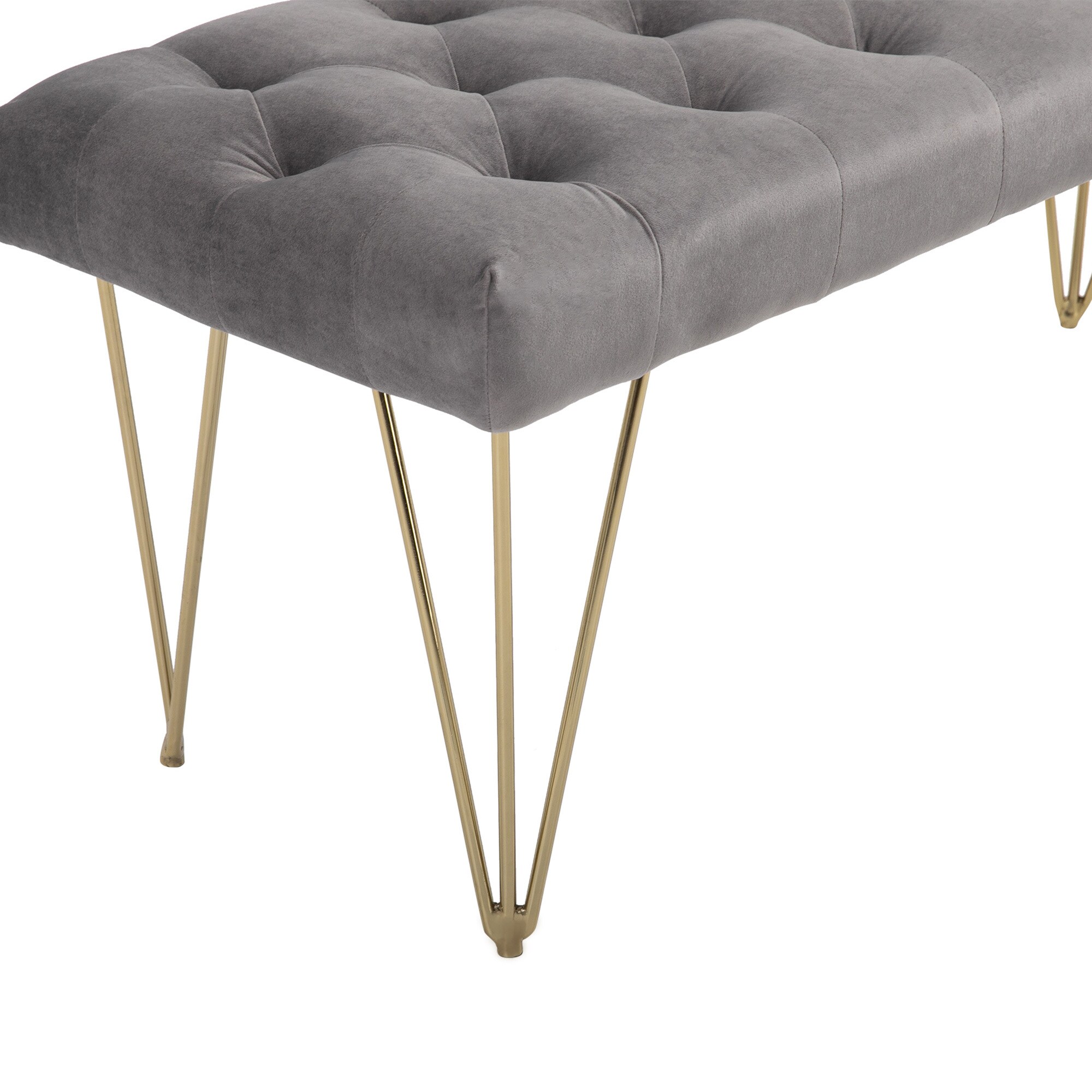 HOMCOM Sitzbank im eleganten Design grau 116 x 44,5 x 49 cm (BxTxH)