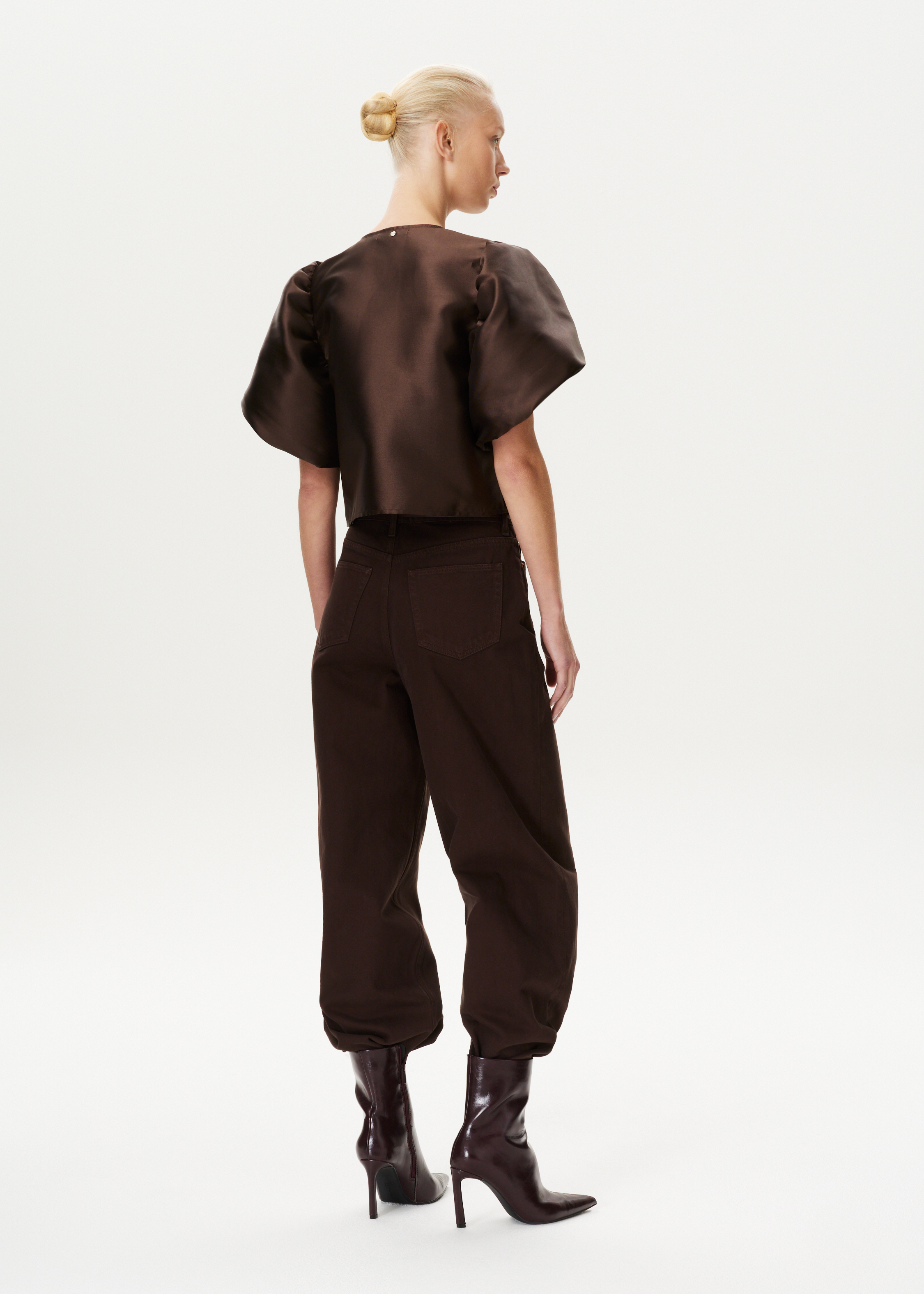 Blouse met pofmouwen