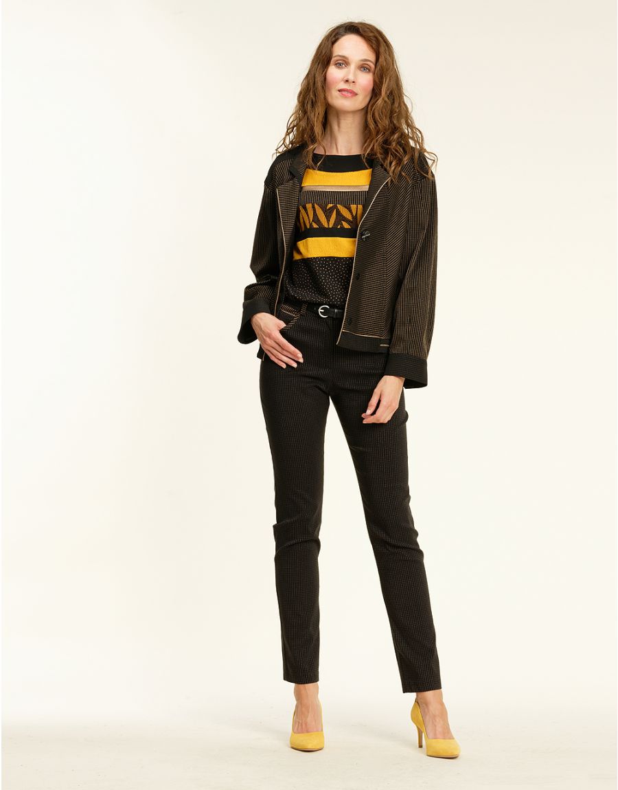 Blouson chic noir, bronze