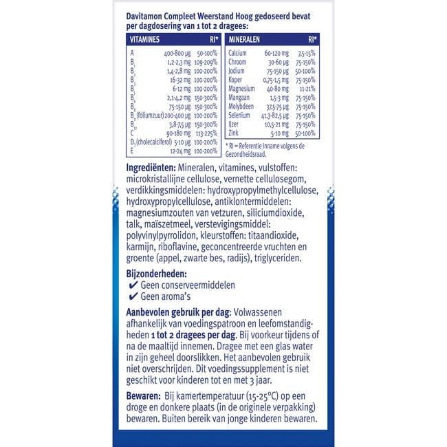 Davitamon Compleet Weerstand Forte Met VitamineC & D dragees