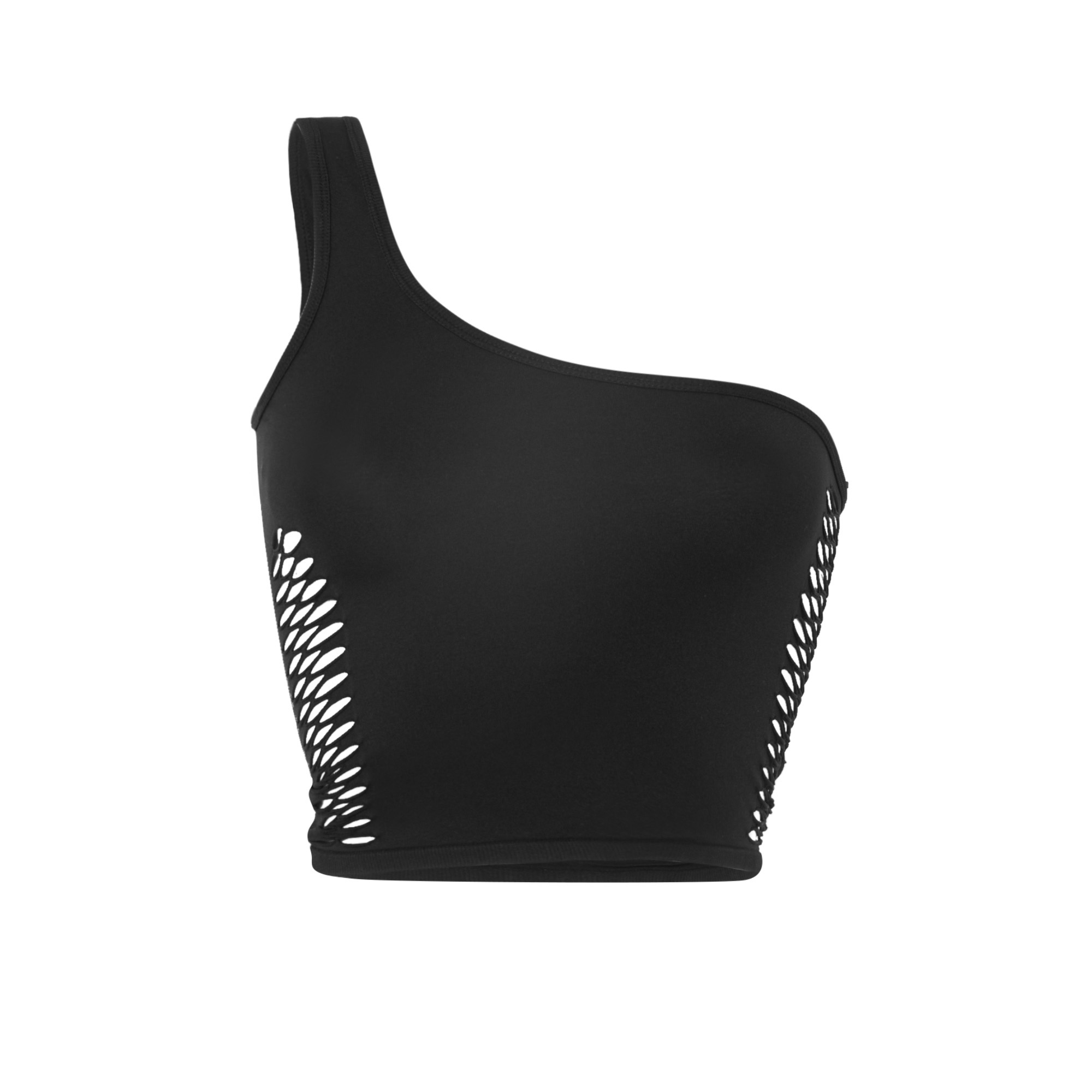Crop-top asymétrique en polyamide