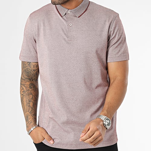 Polo Manches Courtes Leroy Cool Max Bordeaux Chiné