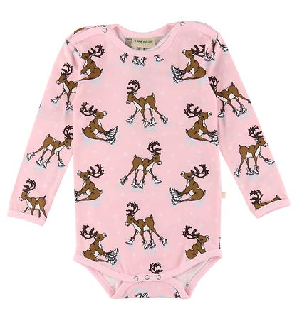 Småfolk Body L/æ - Eisig Pink m. Rentier