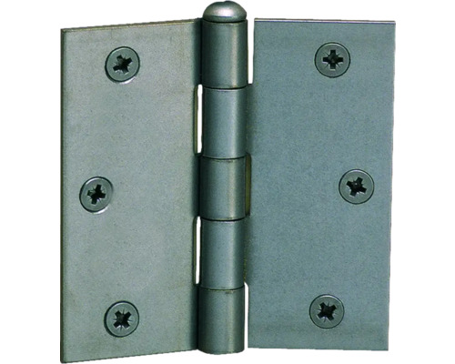 Vierkant scharnier met geklonken roestvrijstalen pen, 64 x 62 mm, roestvrij staal