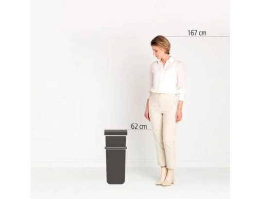 BRABANTIA - Poubelle Poubelle de tri Sort & Go, 40 L - Grey 251047