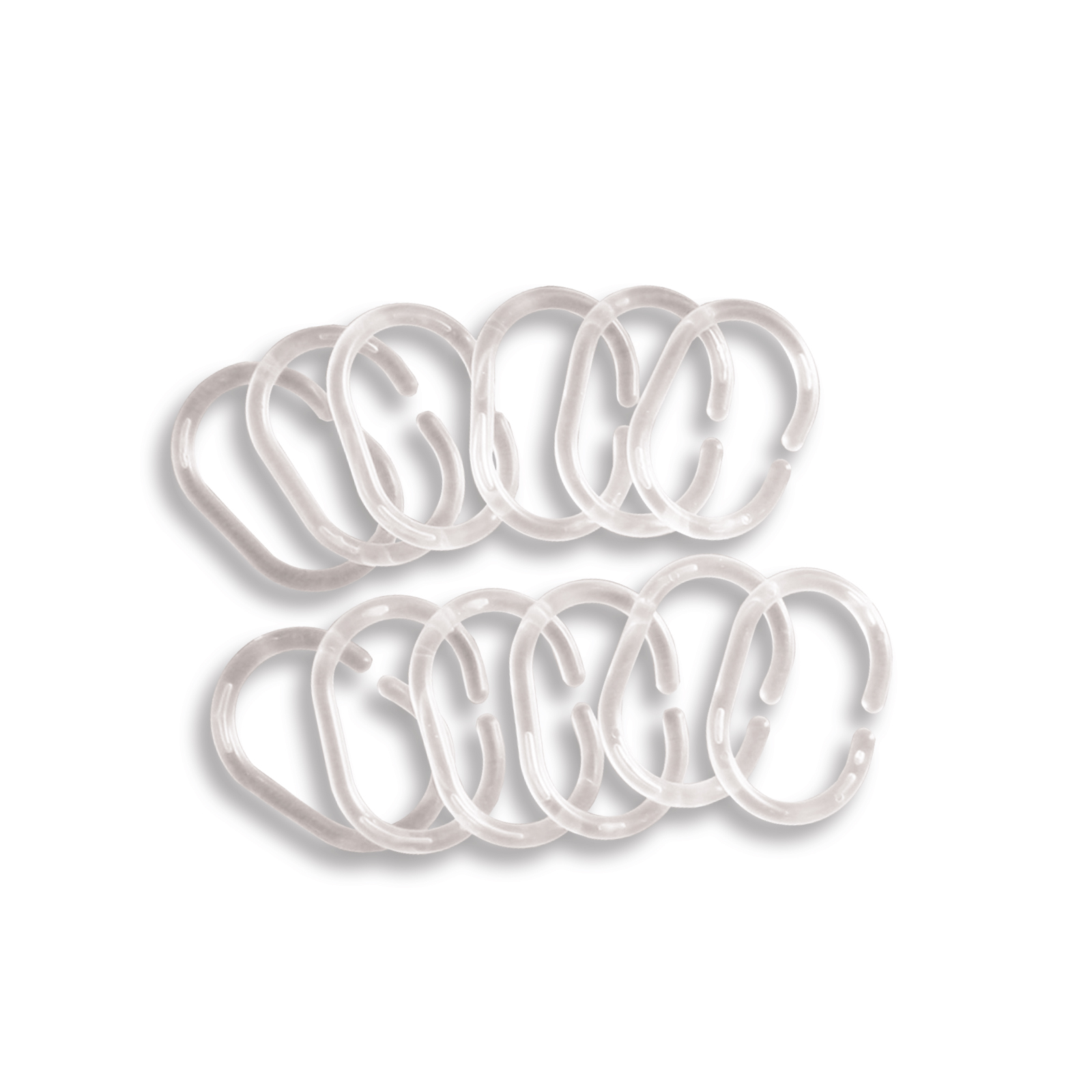 Calimosa 12er Pack Ringe - klar - Kunststoff