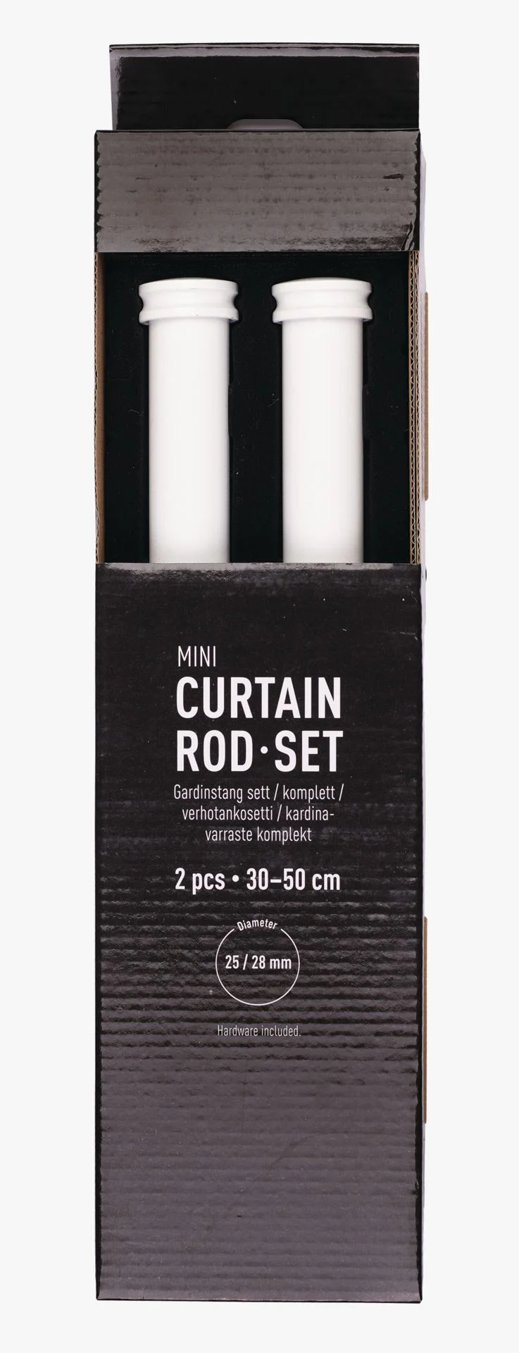 Gardinstang 2pk mørk brun - 30-50 cm