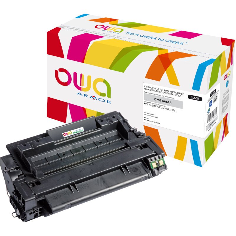Toner remanufacturé OWA - standard - Noir - pour HP Q7551A