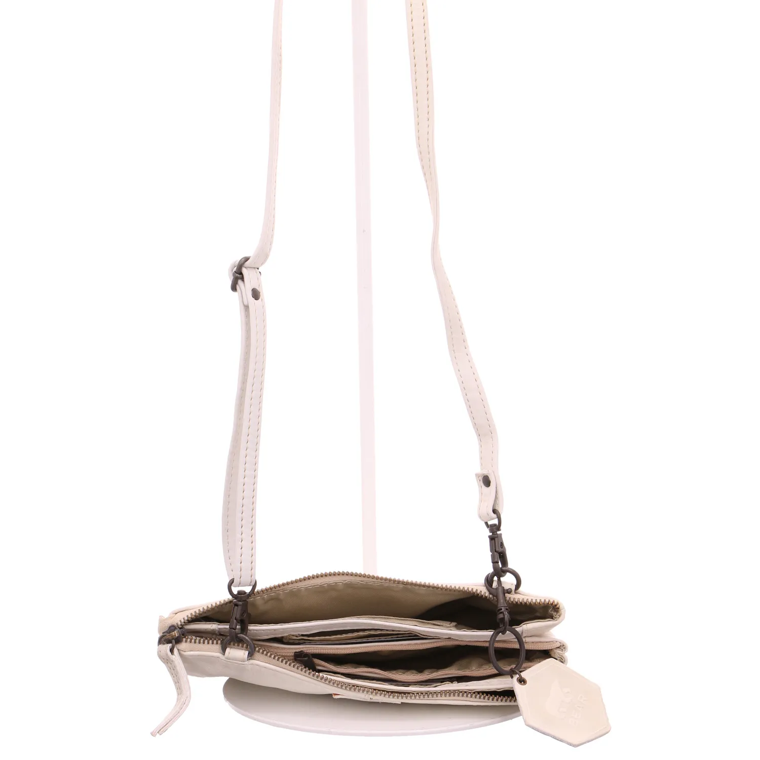 BEAR DESIGN Umhängetasche Offwhite Leder