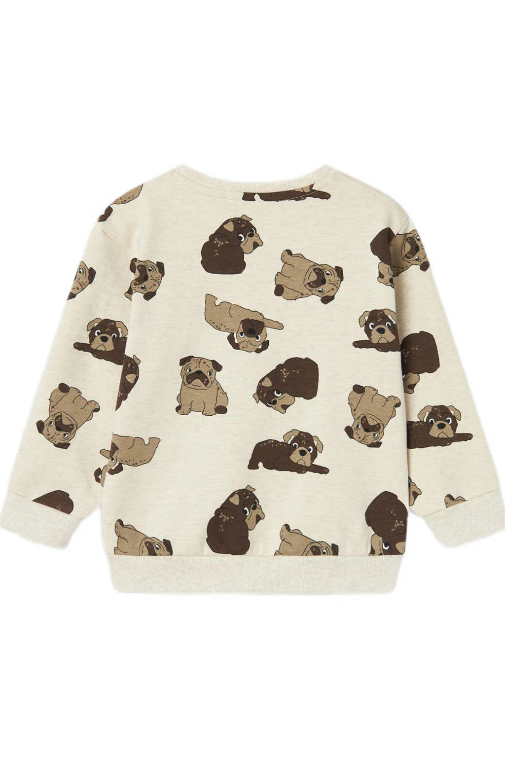 NAME IT sweater NMMRASMUS met all over print ecru melange