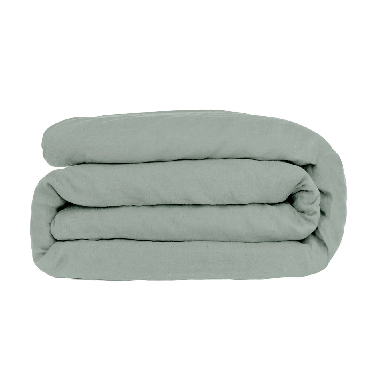 Febronie Housse de couette en lin lavé Hortense vert pistache