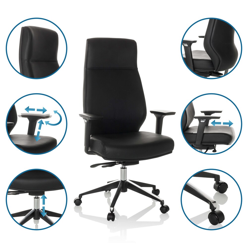 Profi Chefsessel VITORO ECO Kunstleder mit Armlehnen (höhenverstellbar) hjh OFFICE