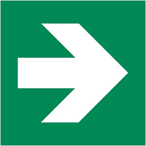 Panneau Evacuation flèche droite
