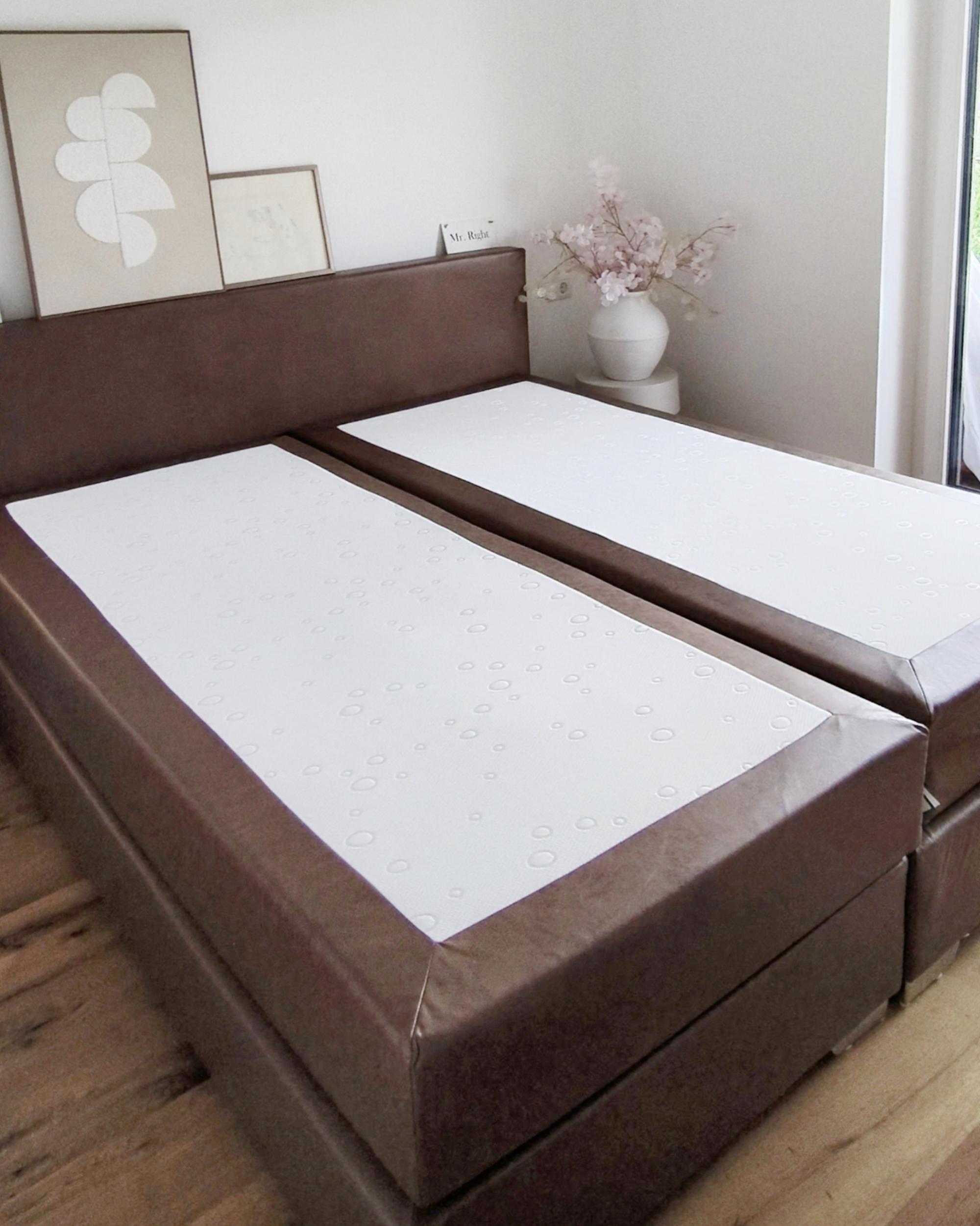 Boxspring Kunstleer PRESIDENT 180 x 200 cm Bruin