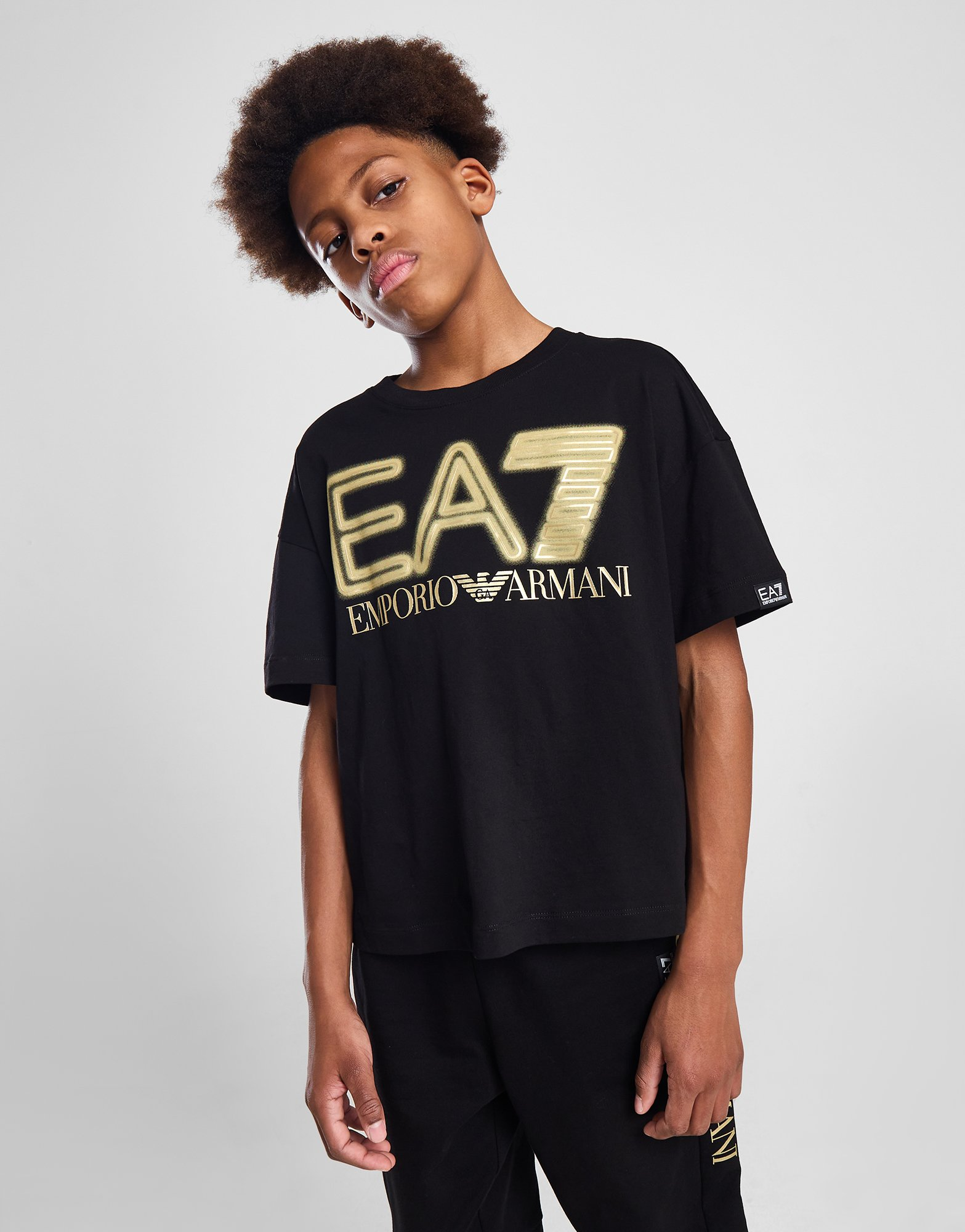 Emporio Armani EA7 T-shirt Gold Logo Junior