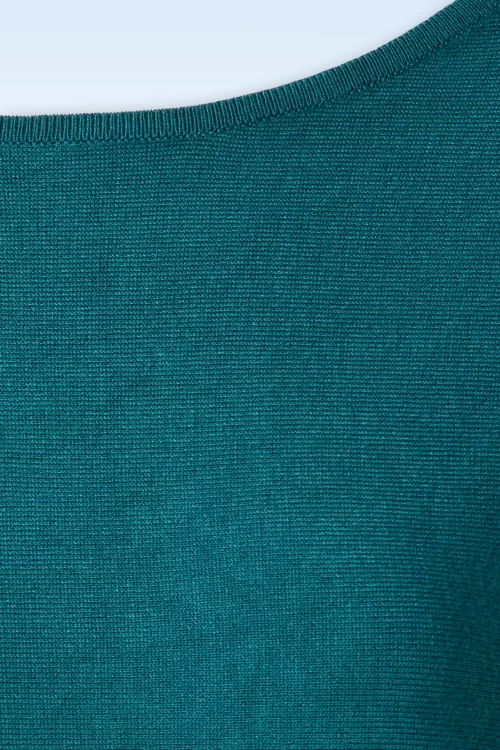 Zilch Bat Sleeve top in everglade blauw