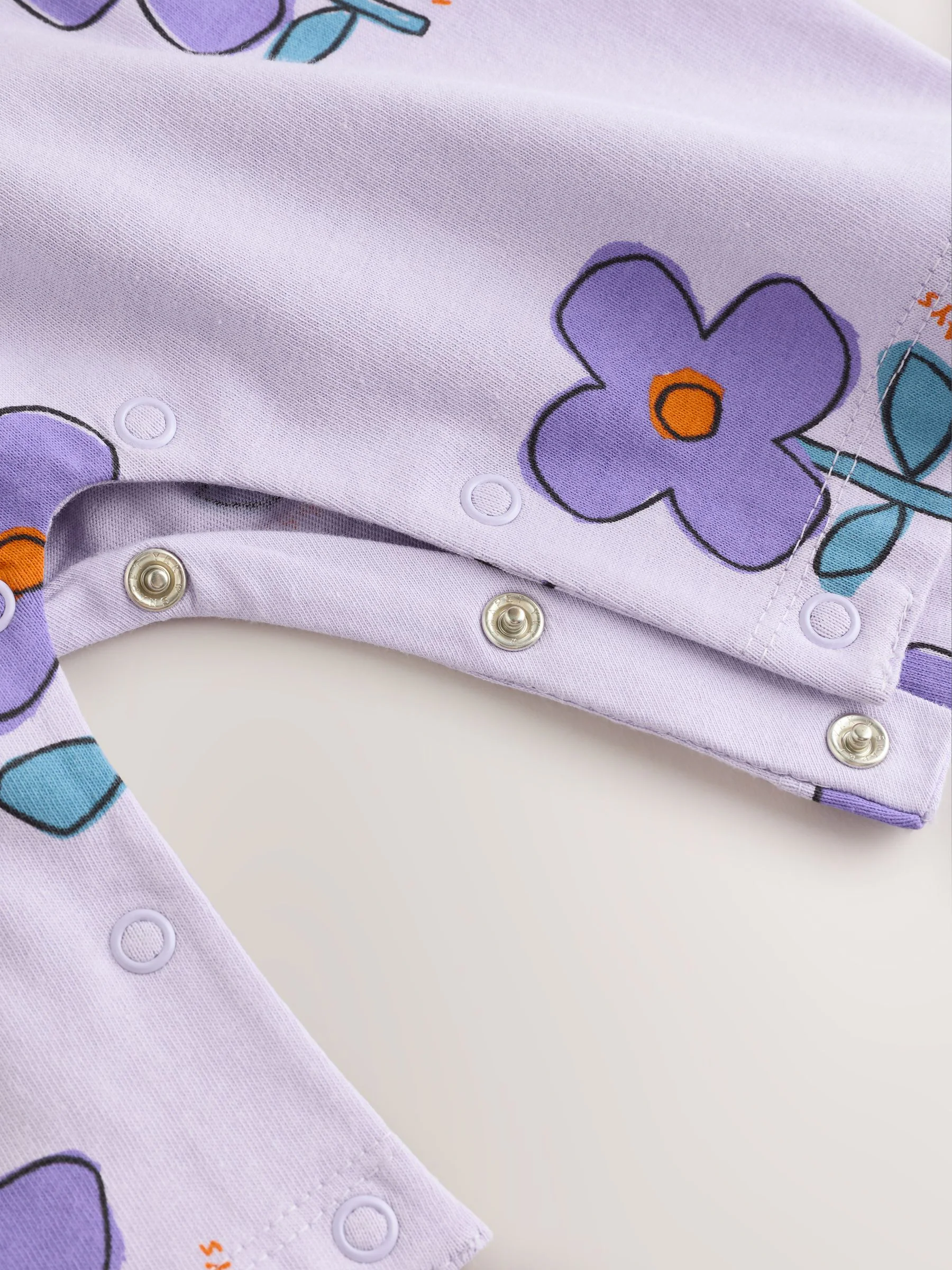 Lilapaars bloem - Babyset van rompertje en Bodysuit (0mnd-3jr) (0mnd-3jr)