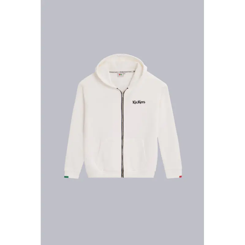 ORGANIC KICK HOODIE ZIP ÉCRU VESTE Coton biologique No Gender