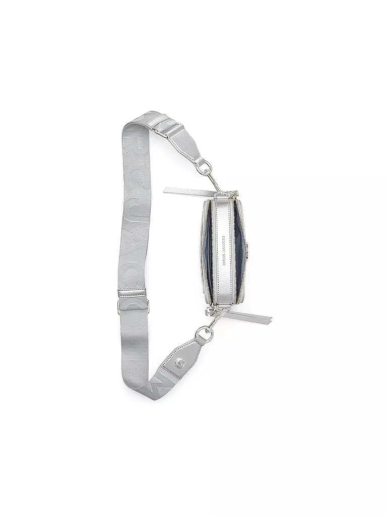 MARC JACOBS Ledertasche - Mini Bag THE SNAPSHOT silber
