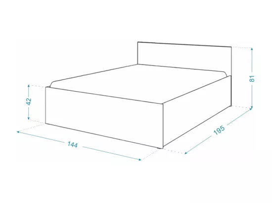 Lit Panama 140x190 + coffre - Sommier inclus Blanc