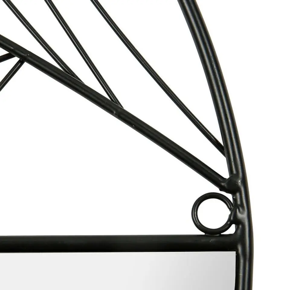 Ostaria spiegel - zwart - metaal - rond - modern - D49 cm