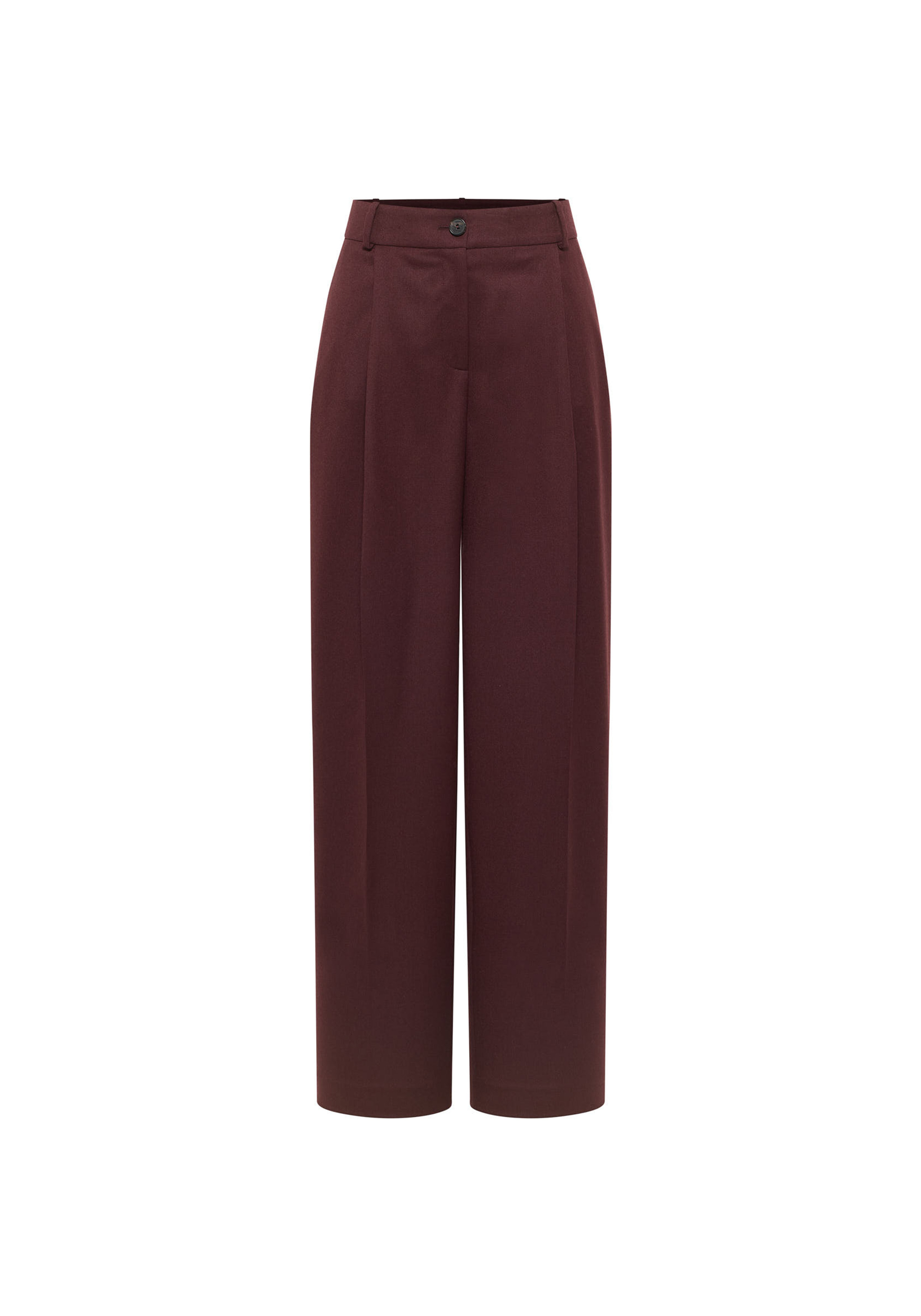 Lanius Hose mit Bundfalte Bordeaux