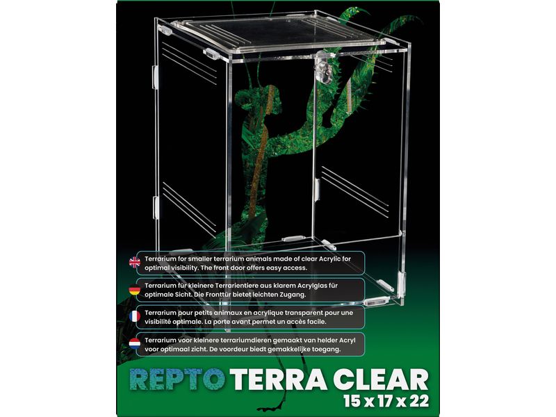 Repto Terrarium Plexi, 15 x 17 x 22 cm Terrarium für kleinere Terrarientiere