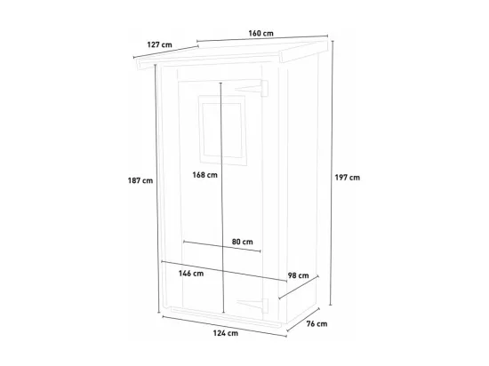 Abri de jardin en bois pour outils extérieur ToolCabinPlus